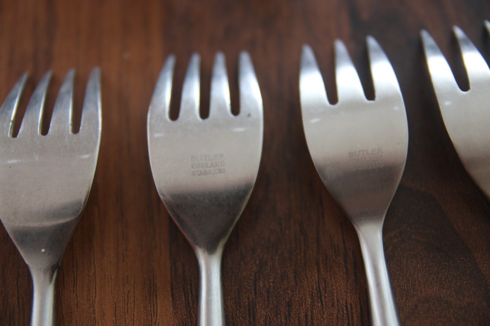 BUTLER Cutlery ROSEBURY Full set Danish Modern MCM Teak