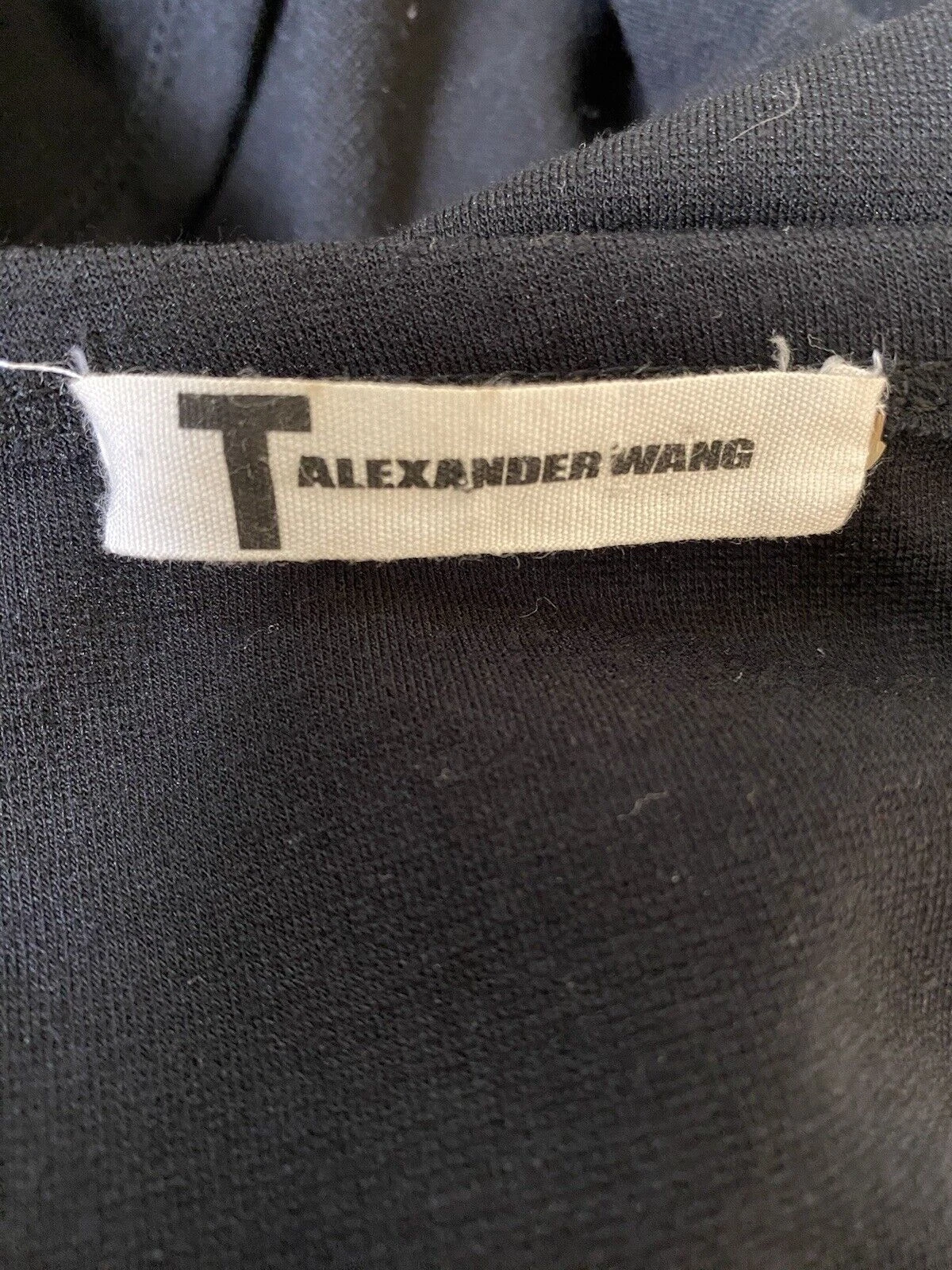 Abito T by Alexander Wang Ponte con zip davanti nero tubino senza maniche tasche mini S