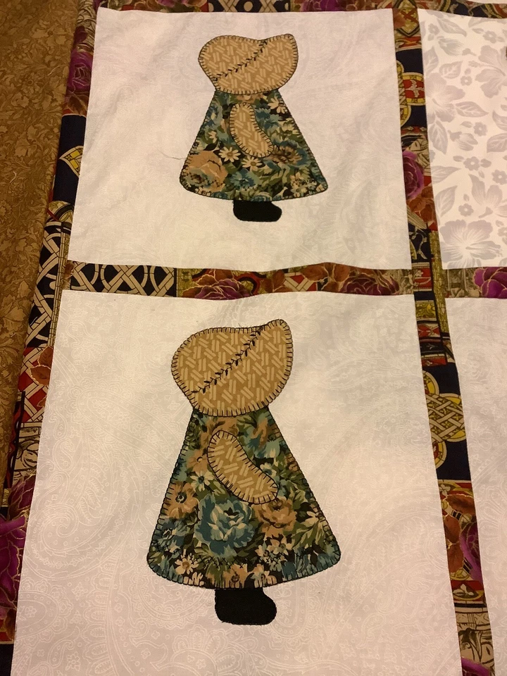 Sunbonnet Sue Unfinished Quilt Top 46”/58” - Image 2 of 4