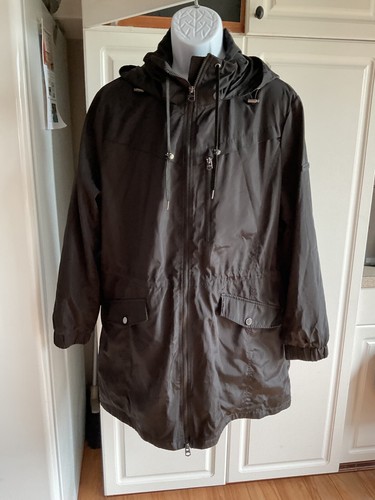 Lucky Brand Mens Hood Lightweight Windbreaker Jacket Black Size  XXL EUC - Picture 2 of 10