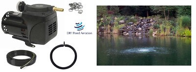 NEW GAST Aeration Kit w/ 50' Sink Tube Fish Pond Aerator 1/4 acre 2yr Warranty!