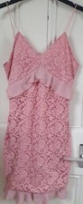 Pretty Little Thing Size 10 Lace Pink Dress