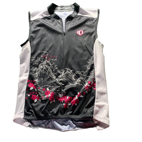 Maillot Cycliste Femme Pearl Izumi Select – Noir Rose Gilet Floral – Sans Manches – Taille M