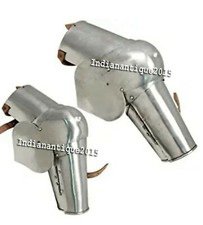 Medieval Greek Armor Ancient Arm Guard Collectible Chrome Finish Protective 18 G