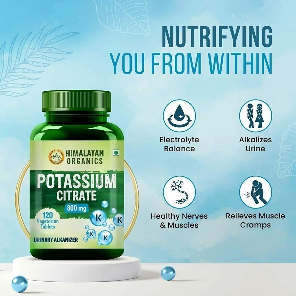 Citrato de potasio Himalayan Organics, 800 mg - (120 comprimidos vegetales) envío gratuito Foto 2 de 4