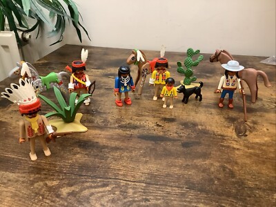 Vintage Playmobil Indian Sets 3396 3731 3395 Parts UK