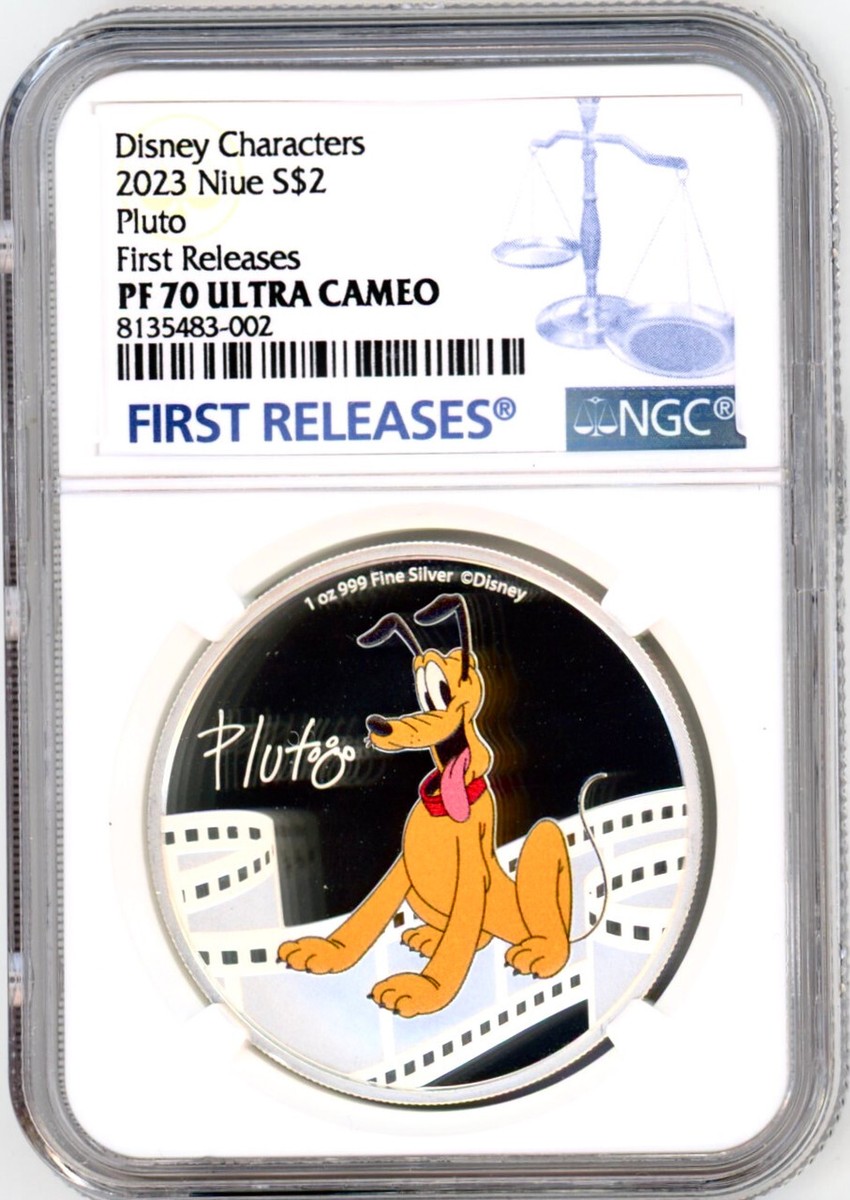2023 Disney Mickey & Friends – Pluto 1oz Silver Niue Coin NGC 70