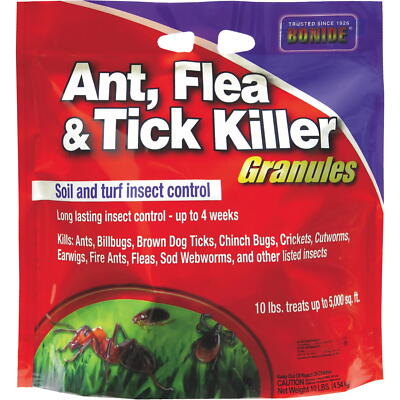 Bonide 60613 10 Lb. Ant Flea & Tick Insect Control Turf & Soil Granules