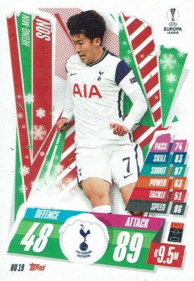 Topps Match Attax 2020/2021 Festive Box Holiday Update HU19 Heung-Min Son