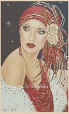 Art Deco Lady Counted Cross Stitch Chart   No. 1-193