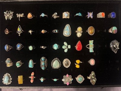 Vintage Native Sterling Ring bundle. Some womens, some mens. Varying sizes