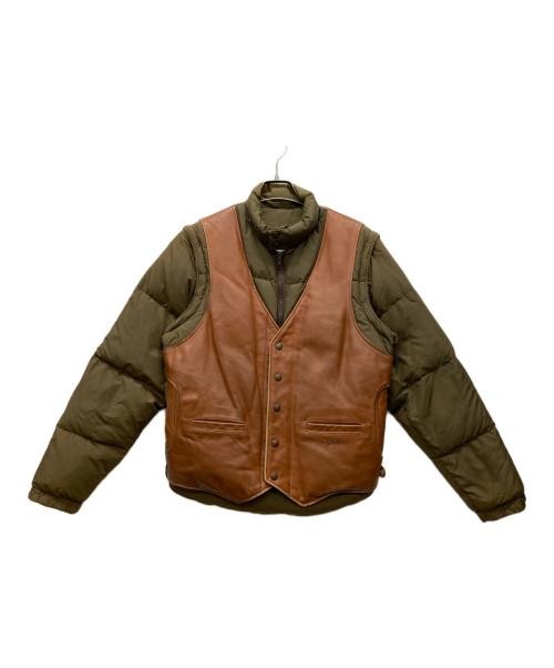 Schott leather vest down jacket Men - image 1