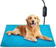 Pet Heating Pad with 6 Adjustable Temperature Settings, Heated Large, blue