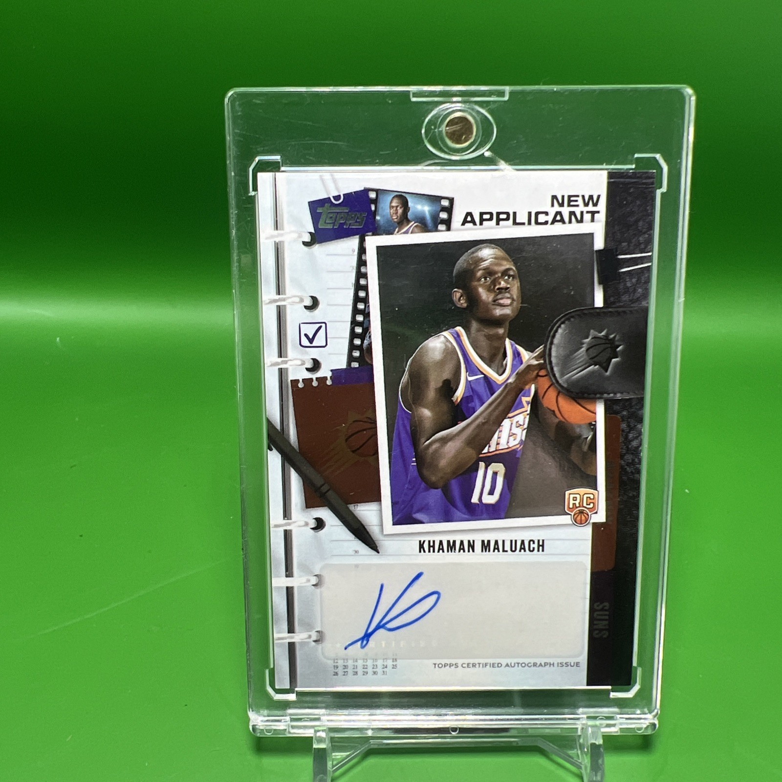 2025 Topps Basketball Khaman Maluach Auto New Applicant RC Phoenix Suns NA-KM