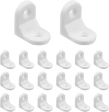 L Bracket Plastic Corner Braces,2 Holes White Furniture Corner White,2 Holes