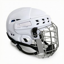 Helmet with Face Cage Vented Goalie Helmet Comfortable for Matches