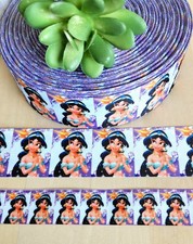 7/8 1.5 1 YD Aladdin Grosgrain Ribbon Princess Jasmine Disney Ribbon