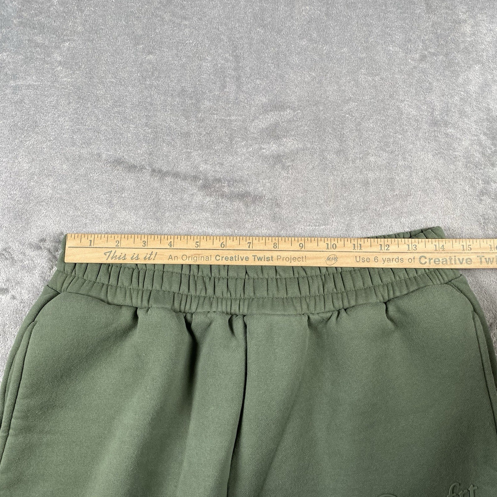 Comfrt Sweatpants Unisex Size L Forest Green Heavyweight Joggers Minimalist Logo