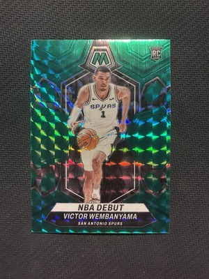 2023-24 Panini Mosaic NBA Debut Victor Wembanyama #257 Green Mosaic Prizm (RC)