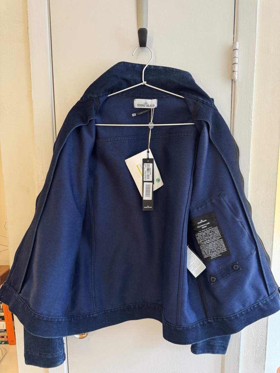Stone Island Blue AW16 Polypropylene Denim Articulated Jacket Sz L