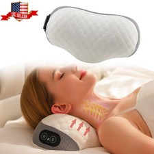 Neck Massager Neck and Shoulder Relaxer with Heat 3 Modes Portable Pillow White