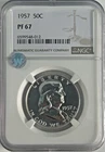 1957 Proof Franklin Half Dollar PF 67 NGC Certified