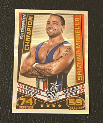 2012 Topps WWE Slam Attax Rebellion Champion Santino Marella