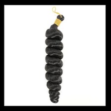 24" Loose Wave 100 Human Hair Weft Natural Black 1B Unbranded Bundle