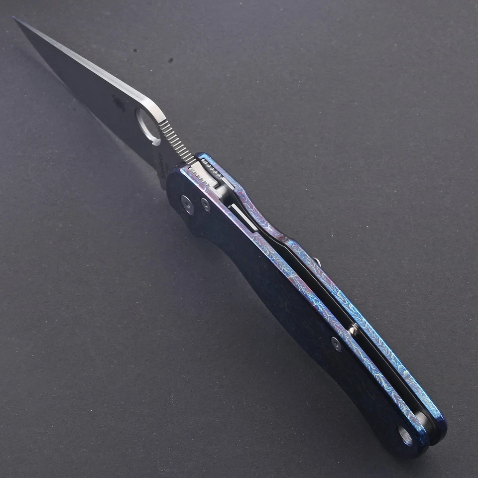 High Quality Military C95 Purple Anodized Titanium Handle Pocket Folding Knife - Image 4 of 4