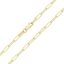 Stylish 9ct Gold Ladies Paperclip Anklet