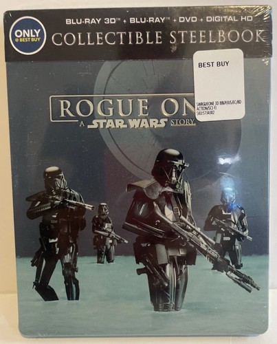 Rogue One - A Star Wars Story - Blu-ray 3D Steelbook - Best Buy - Brand New