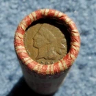 ROLL OF WHEAT CENTS WITH SOME INDIAN HEADS 1892 & 1902