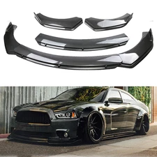 Car Front Bumper Lip Spoiler Splitter Kit Carbon Fiber Style For Dodge Charger R