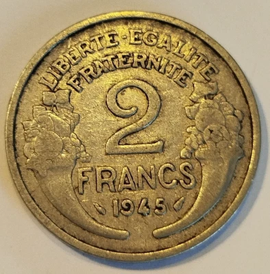 pièce de 2 francs 1945 - Photo 1/3