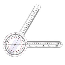 Goniometer 12 inch, Transparent Orthopedic Angle Ruler Plastic Goniometer, 36...