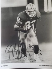 JJ Stokes Autograph Signed Photo 8x10 Black & White SF 49ers