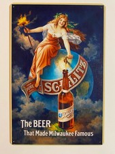 Schlitz Brewing Sign - The Beer That Made Milwaukee Famous Malt Liquor