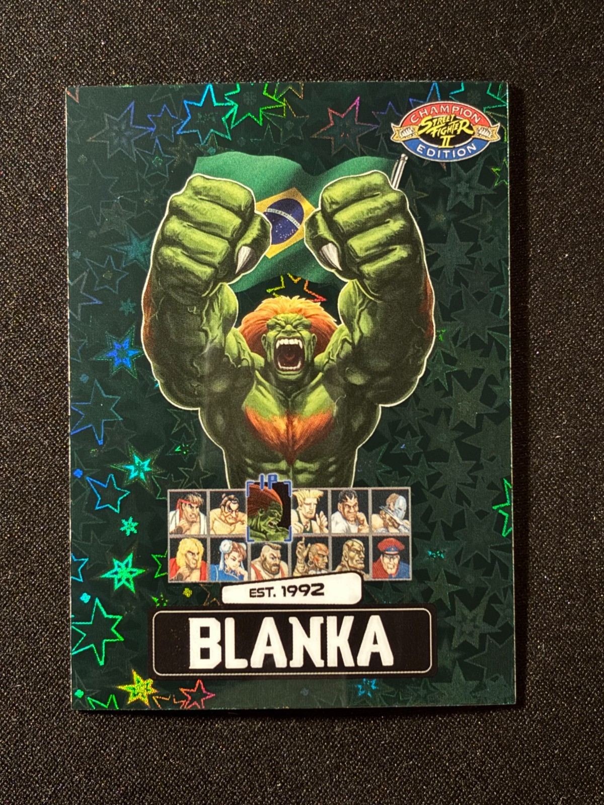 Green Stars Blanka PSA Street Fighter 2 Champions Edition Serial Card 44/100