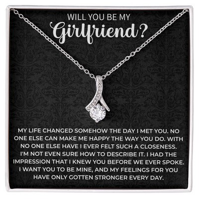will you be my girlfriend necklace - Girlfriend Idea Gift, Proposal Jewelry,