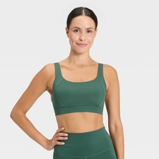 Women's High Support Sports Bra - All In Motion Dark Green M