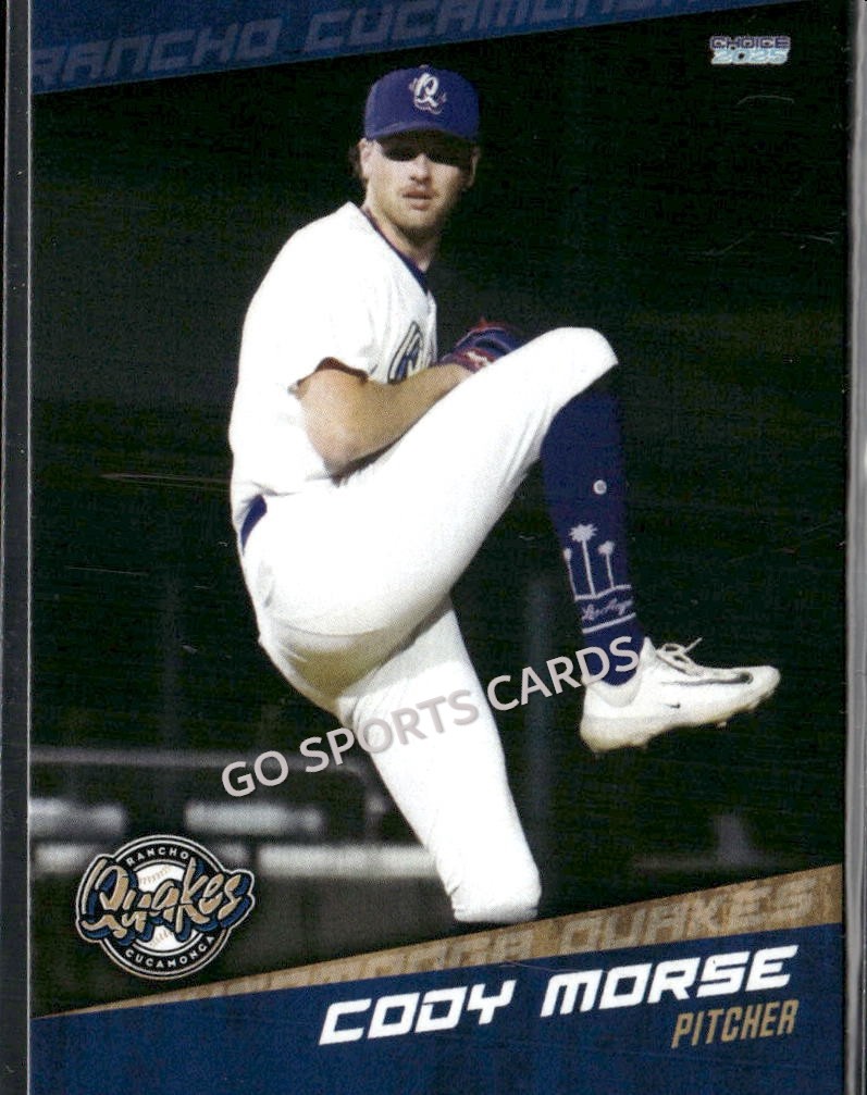 2025 Rancho Cucamonga Quakes Cody Morse RC Rookie Dodgers Minor League