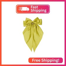 Large Hair Bows for Women Curcuma Silky Satin Hair Bow Hair Clips Long Tail Fren