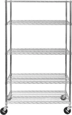 Ultradurable Heavy Duty NSF Solid Steel Wire Rack Storage Unit Organizer for Gar