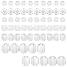 60Pcs Comfort Earring Backs Replacements, 6Size Clip Earring Pads Cushions, S...