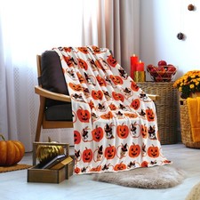 Halloween Theme Fleece Throw Blankets - Velvety Feel, 50 x 60 inches