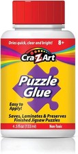 RoseArt Jigsaw Puzzle Glue with Applicator Clears, Seals Preserves
