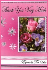 Schöne florale Dankeskarte - Blumen Grußkarte