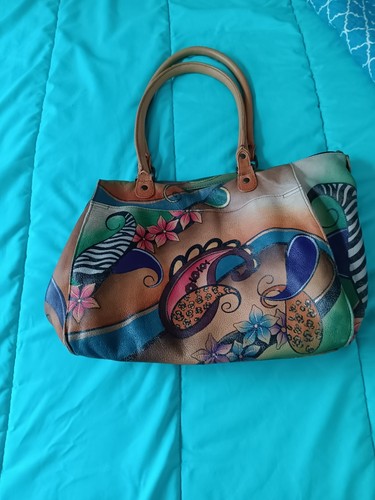 All Leather Hand Painted Hand Bag