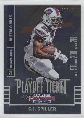 2014 Panini Contenders Playoff Ticket 160/199 CJ Spiller #12 1u6