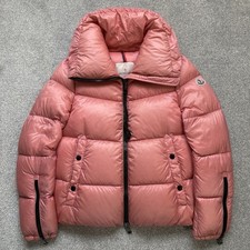 Damen Moncler Bandama Rosa gefütterte Jacke Größe 1 UK10 100 % authentisch